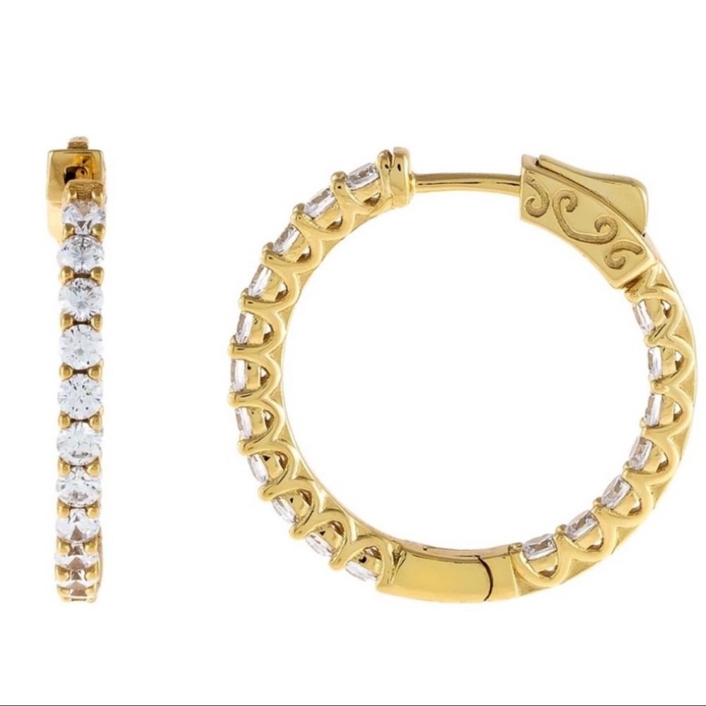 Adina’s Jewels Clear Cz Round Hoops